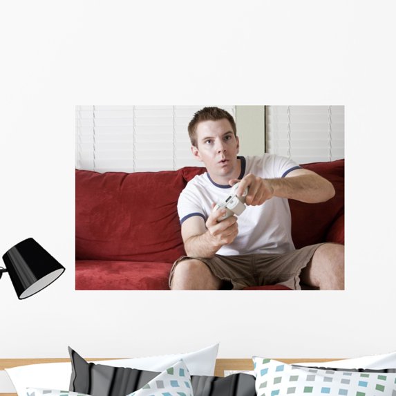 Gamer Couch Wall Mural by Wallmonkeys Peel and Stick Graphic (36 in W x 25 in H) WM133984