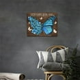 thumbnail image 5 of HFDF Farmhouse Blue Butterfly Flower Decor Wall Art Rustic Butterfly God Says You are Pictures Wall Decor Canvas Painting Prints Artwork Home Decorations for Bedroom Living Room 24x20inch Framed, 5 of 6
