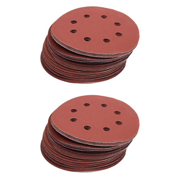 50Pcs 5Inch 8 Hole Grit 600 1000 1200 1500 2000 Sander Sanding Disc Sandpaper