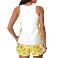 thumbnail image 6 of JULMCOMO Tankini Swimsuits for Women Sunflower Print Drawstring Crew Neck Sports Bathing Suit Beach Summer Two Piece Swimsuit Complexion XL, 6 of 6