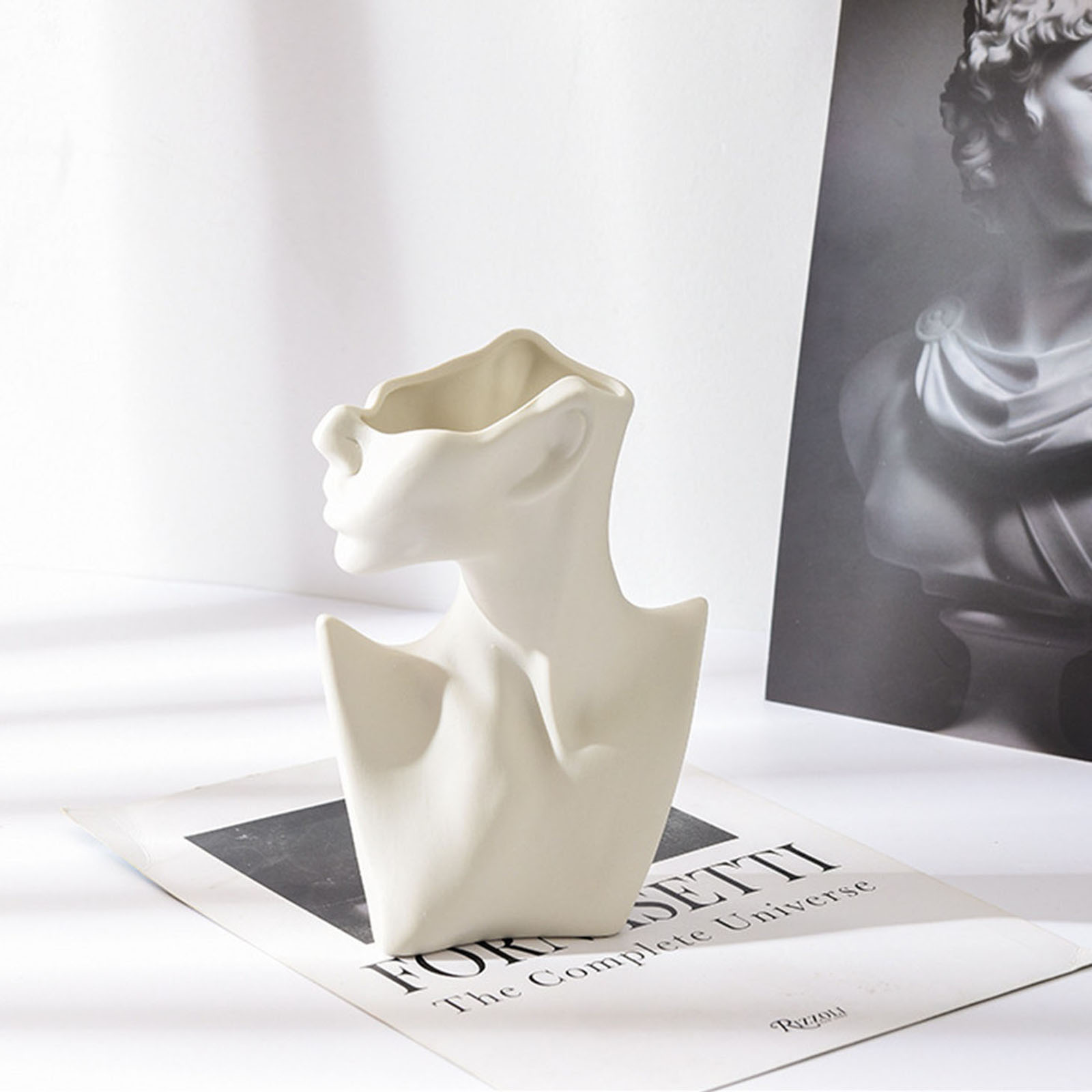 BQBQERT Half-body Human Body Flower Silicone Mold Epoxy Resin Casting Mold Vase Cement Mold Holder Mold