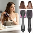 thumbnail image 6 of MMJ 2 In 1 Hair Dryer Brush Straightener Negative Ion Blow Dryer Volumizer Detangler Smooth Frizz Hot Air Styler, 6 of 8
