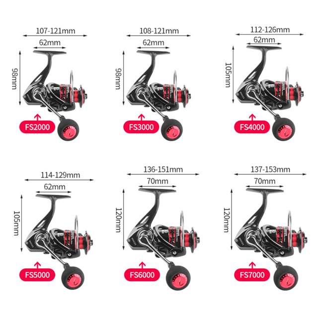 Spinning Reel Metal Ball Grip Spool Coil Carrete de pesca de agua salada (FS3000) Likrtyny Para estrenar