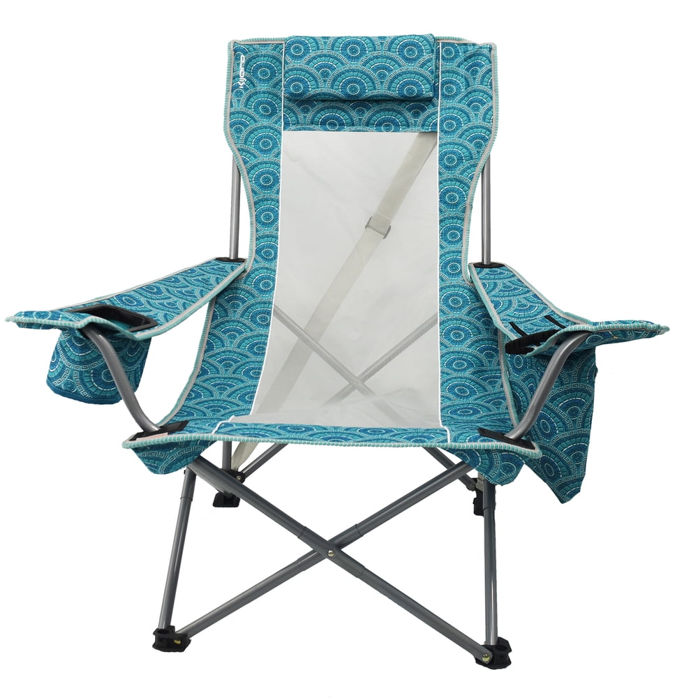 Kijaro Beach Sling Chair Ionian Turquoise Journey Print