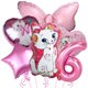 thumbnail image 3 of Juego de globos de Marie Cat de 32 pulgadas con números para niñas, decoración para fiestas de cumpleaños, globos de aluminio de Disney Marie Cat, suministros Globlos, 3 of 5