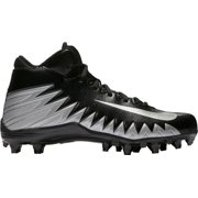 NIke Kids' Alpha Menace Varsity Mid Football Cleats Black/Silver 4