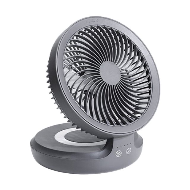 Ventilador de Escritorio USB YONGSHENG Gris Plegable con Luz Nocturna
