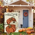 thumbnail image 2 of Fall Garden Flag Welcome Pumpkins 12x18 Inch Double Sided Fall Flag Autumn Thanksgiving Holiday Yard Outdoor Decoration, 2 of 6