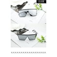 thumbnail image 3 of Sunglasses for Men Women Semi-Frame Wrap Around UV400 Protection TR90 Frame Driving Shades（Silver）, 3 of 9
