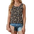 thumbnail image 4 of Fantaslook Womens Tank Tops Dressy Casual Sleeveless Blouses Crew Neck Pleated Tunic Shirts Summer Tops, 4 of 9