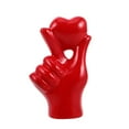 thumbnail image 6 of FRCOLOR heart Gesture Statue for Home Decor Resin Craft Red Color Living Room Desktop Decor 4.7 Inches, 6 of 7