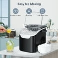 thumbnail image 2 of Auseo Portable Ice Maker Countertop, 2 Sizes of Bullet Ice Cubes, Self-Cleaning Ice Machine with Handle for Kitchen/Office/Bar/Party, Black, 2 of 7
