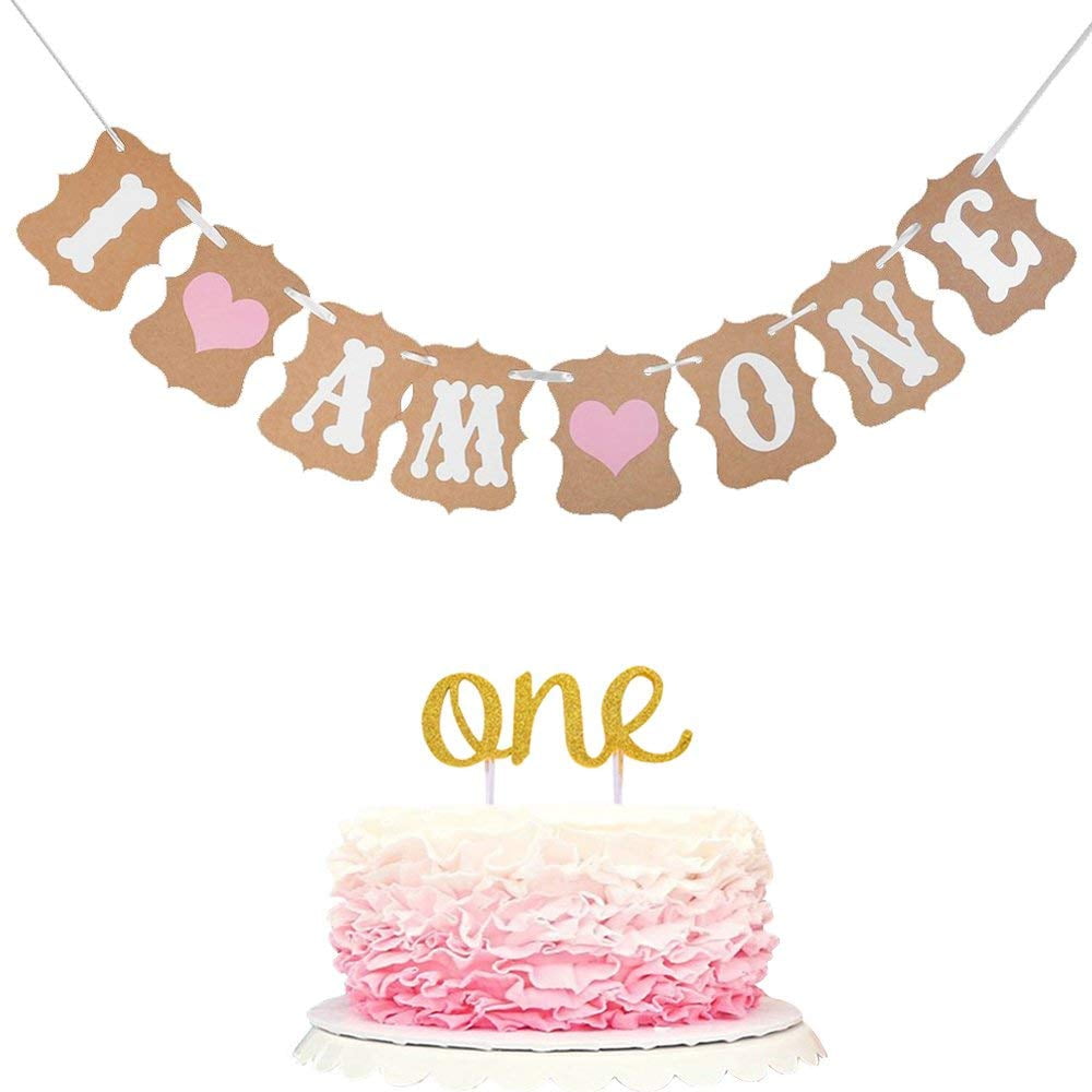 1st Birthday Cake Topper Decoration/Double Sided Glitter/One Years Baby Party for Girls and Boys. 1st Birthday Cake Topper Decoration/Double Sided Glitter/One Years Baby Party for Girls and Boys.
