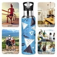 thumbnail image 4 of ALAZA Geometric Triangle Water Bottle Insulated Flask Stainless Steel Straw Lid 20 oz, 4 of 6