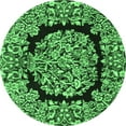 thumbnail image 1 of Ahgly Company Indoor Round Persian Emerald Green Traditional Area Rugs, 8' Round, 1 of 4