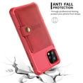 thumbnail image 6 of iPhone 12 Pro Max Wallet Case, Shockproof Rubber Card Holder Wallet PU Leather Back Phone Case Kickstand Protective Scratch Hybrid Bumper Shell for Apple iPhone 12 Pro Max 6.7 inch, Red, 6 of 7