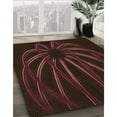 thumbnail image 3 of Ahgly Company Machine Washable Indoor Round Transitional Chocolate Brown Area Rugs, 7' Round, 3 of 7