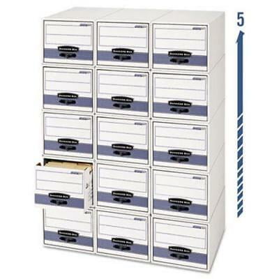 Steel Cabinet Container - Storage/Drawer Steel Plus Storage Box, Legal, White/Blue, 6/Carton