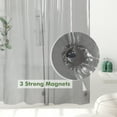 thumbnail image 5 of Barossa Design Lightweight Waterproof Shower Curtain PEVA Liner with 3 Magnets -Clear Black, 72" x 72", 5 of 7