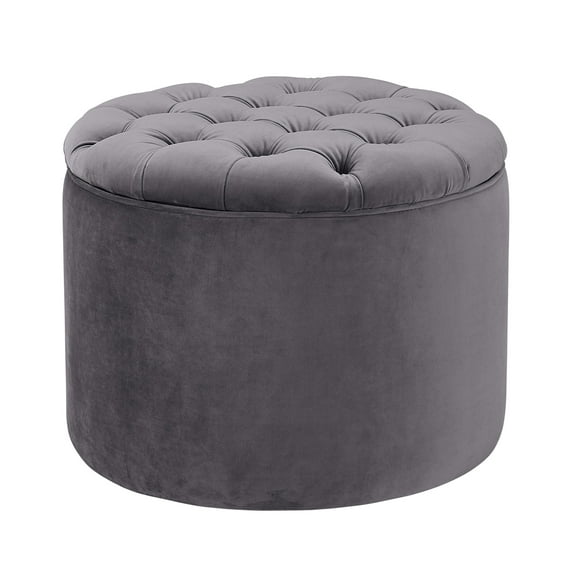 TOV Furniture Queen Mauve Velvet Storage Ottoman