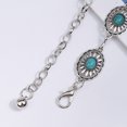 thumbnail image 3 of Collar de cintura de moda étnica con cadena de plata con incrustaciones de turquesa para mujer Sección 11130-D, 3 of 5