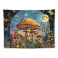 thumbnail image 5 of PRATYUS Mushroom Tapestry Moon Star Tapestry Starry Sky Tapestry Vintage Aesthetic Tapestry Nature Plant Tapestry Floral Flower Tapestry Butterfly Night Tapestry Wall Hanging Decor for Home Painting, 5 of 6