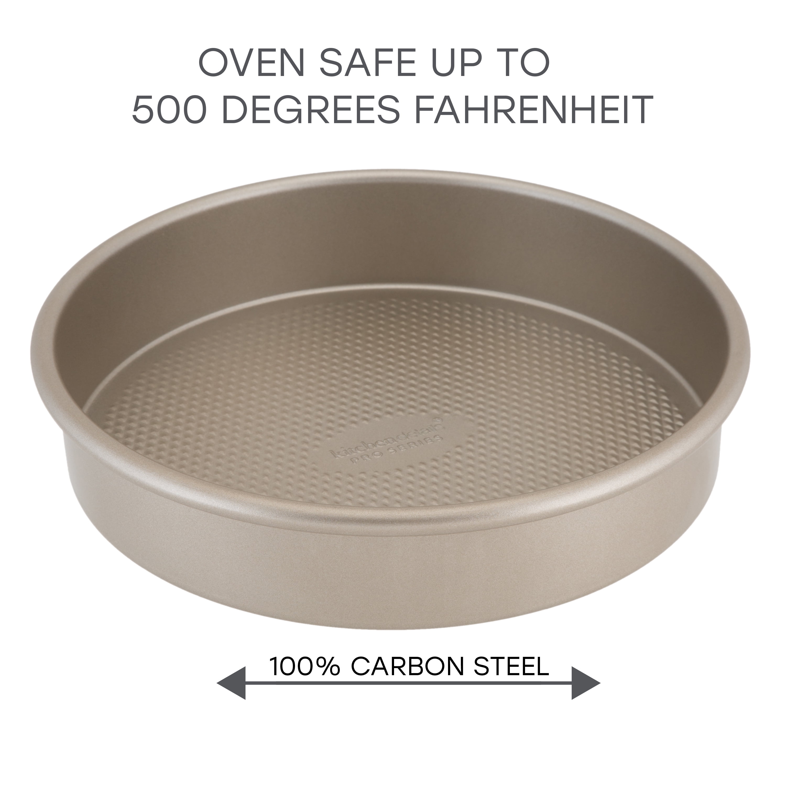 Kitchen Details Pro Series 9.5” Round Carbon Steel Cake Pan with Diamond Base