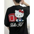 thumbnail image 3 of Sanrio Hello Kitty Cute White Tshirt Women's New Korean Y2k Streetwear Campus Style Tops Female Oversize Family Clothing, 3 of 15