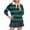 Green, variant on Women's Short Sleeve Shirts Striped Print Y2K Basic Tops 2026 Casual Tees Trending