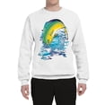 thumbnail image 2 of Mahi-Mahi Fish Catching Small Fish Animal Lover Unisex Crewneck Graphic Sweatshirt, White, Medium, 2 of 3