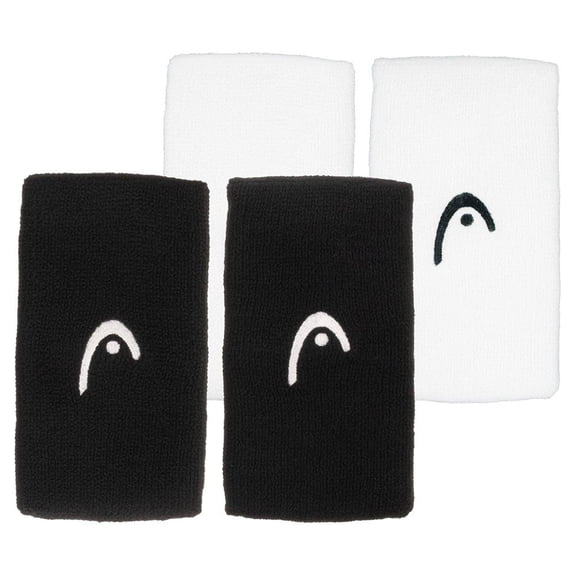 Head 5 Inch Tennis Wristband 2 Pack ( ONE_SIZE Black )