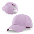 thumbnail image 4 of Waterproof Quick Dry Baseball Cap for Women with Laser Perforated Mesh, Adjustable Breathable Performance Hat for Golf and Running, Summer Snapback Mesh Cap for Outdoor Workouts,Purple, 4 of 9