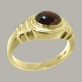 thumbnail image 2 of LBG British Made 10k Yellow Gold Garnet ring Unisex Engagement Ring - 33 size options - Size 11.75, 2 of 6