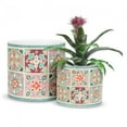 thumbnail image 2 of Set of 2 Multicolor Tile Grid Planter, 2 of 3