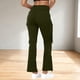 thumbnail image 5 of Amzcrzy Leggings Acampanados Mujer Cintura Alta Elásticos Yoga Ligeros Realzan Glúteos Color Liso Ajustado Casuales Bolsillos Laterales Tallas S-2XL Verde, 5 of 7