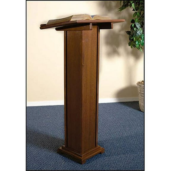 Christian Brands Church Supply LC910 Walnut Square Base Lectern
