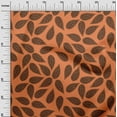 thumbnail image 3 of oneOone Viscose Jersey Orange Fabric Leaves Craft Projects Decor Fabric Printed By The Yard 60 Inch Wide, 3 of 5