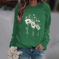 thumbnail image 2 of WZXFASHION Haut Ample pour Femmes Automne et Hiver Manches Longues Col Rond Imprimé Chandail Décontracté Économies de Printemps Liquidation sous-Vêtements Thermiques Haut, 2 of 4