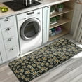 thumbnail image 3 of Black Daisy Flower Orange Centers Pattern Kitchen Rug Mat,Kitchen Runner Rugs Non Skid Washable,Decorative Kitchen Floor Mats for Kitchen,Sink,Laundry,17"x47.2", 3 of 7