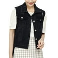 thumbnail image 5 of YM YOUMU Women Denim Vest Button Up Sleeveless Jean Jacket Punk Denim Waistcoat Tops, 5 of 5