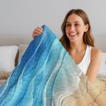thumbnail image 5 of Coastal Christmas Fleece Throw Blanket for Couch, Xmas Tree Nautical Beach Shell Microfiber Flannel Blanket for All Season, Lightweight Soft Throw Blankets for Women, Girls, Adults, 50"x80", 5 of 9