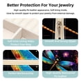thumbnail image 3 of Firefly Square Jewelry Box Organizer Display Case Necklace Bracelet Earring Holder Travel Portable Decorative Stand Storage Box for Rings Earrings Necklaces Bracelets - Girls Women Gift, 3 of 6