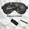 thumbnail image 4 of Cauagu Monochrome Mushroom Artwork Print Sleep Eye Mask, Blindfold Eye Sleep Shade Cover with Elastic Strap/Headband Eye Cover Eyeshade for Night Sleeping/Travel Nap, 4 of 7
