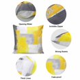 thumbnail image 6 of Yellow Grey Oil Painting Pillow Covers 18x18 Inch, Abstract Modern Geometric Linen Pillowcase with Invisible Zipper, Decorative Throw Pillow Covers Cushion Case for Couch Sofa Bed Living Room, 6 of 9