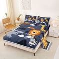 thumbnail image 2 of Erosebridal Lions Giraffe Elephant Bed Sheets,Jungle Animals King Sheets For Boys 4 Pieces, 2 of 6