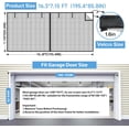 thumbnail image 2 of Garage Door Screen 2 Car 16x7ft Garage Screen Door,Upgraded PET Mesh Stronger Than Fiberglass and Polyester,Heavy Duty Weighted Bottom and Magnetic Closure,Hands Free,Easy Assembly, 2 of 5