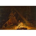 thumbnail image 2 of Homer, Winslow 14x11 White Modern Wood Framed Museum Art Print Titled - Camp Fire, 2 of 4