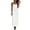 White, variant on Women's Summer Linen Maxi Dress Contrast Spaghetti Strap Dress Backless Casual Party Beach Dresses White,M