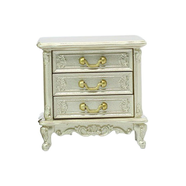 Table de Chevet Miniature Modèle de Scène Simulation Accessoires de Décoration pour Salle à Manger Bureau Bas