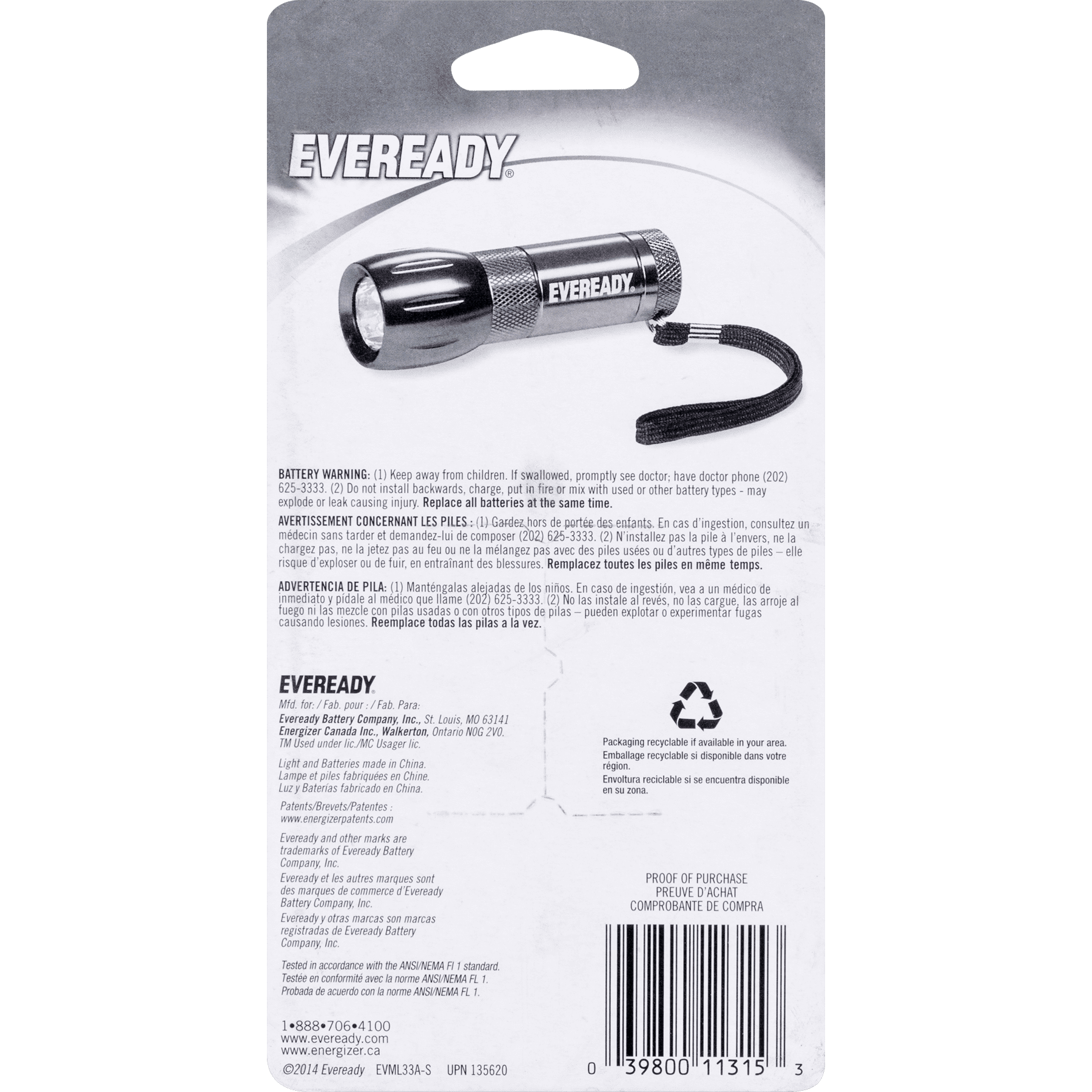Eveready Compact Metal LED Flashlight - 1 Pack, 1 pk - City Market